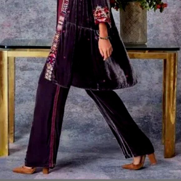 Johnny Was Ravi Wide Leg Velvet Pant XXL